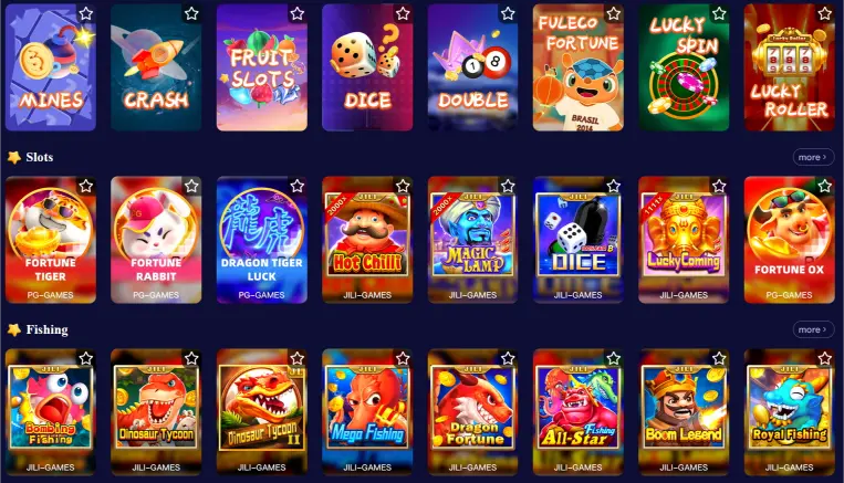 BigMangoBet Filipino Casino games